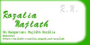 rozalia majlath business card